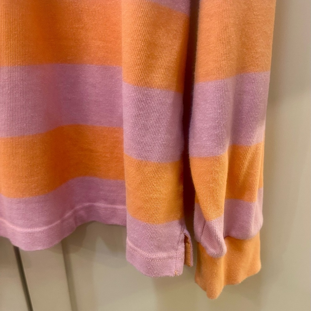 Free Assembly Striped Pastel Rugby Hoodie with Drawstring Hood- L - Picture 9 of 9